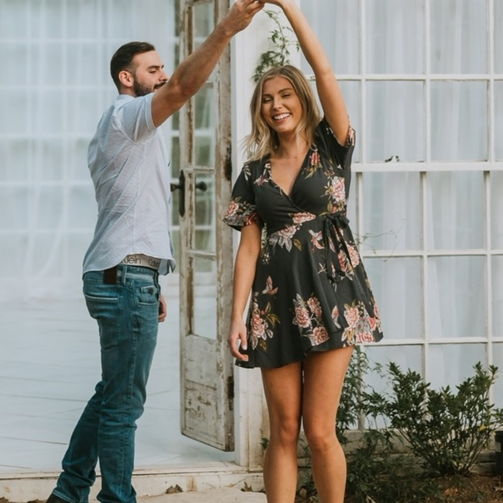 FLORAL WRAP DRESS